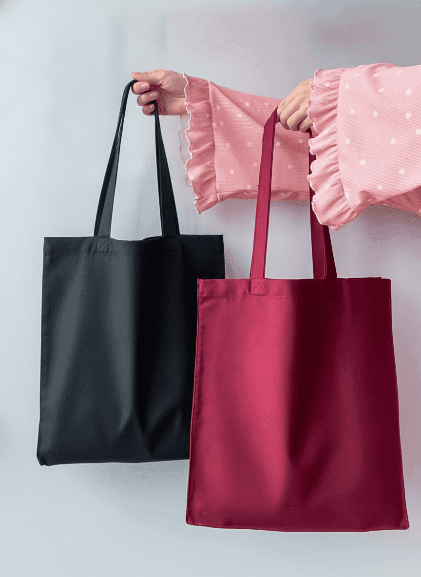Spacious Twill Tote Bag