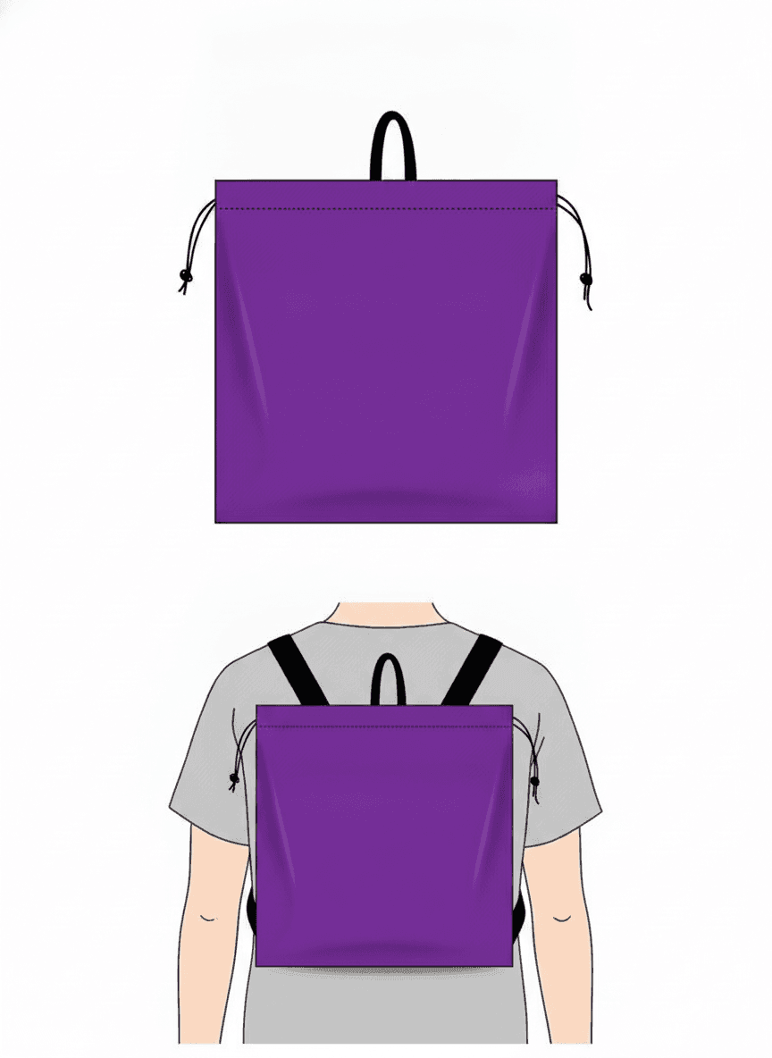 Heavy-Duty Purple Oxford Backpack