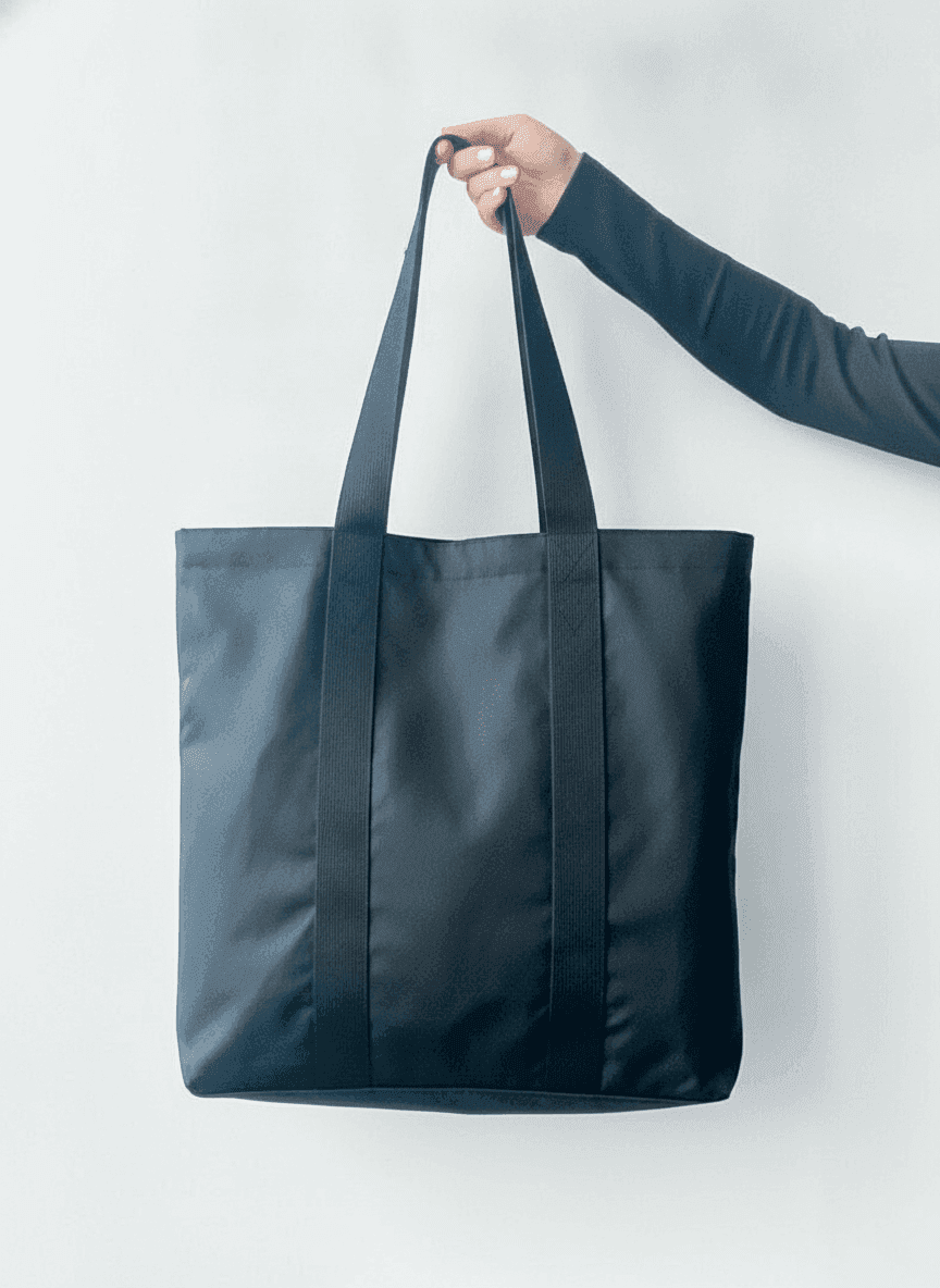 Lined Heavy Cotton Tote with Stitched Handles