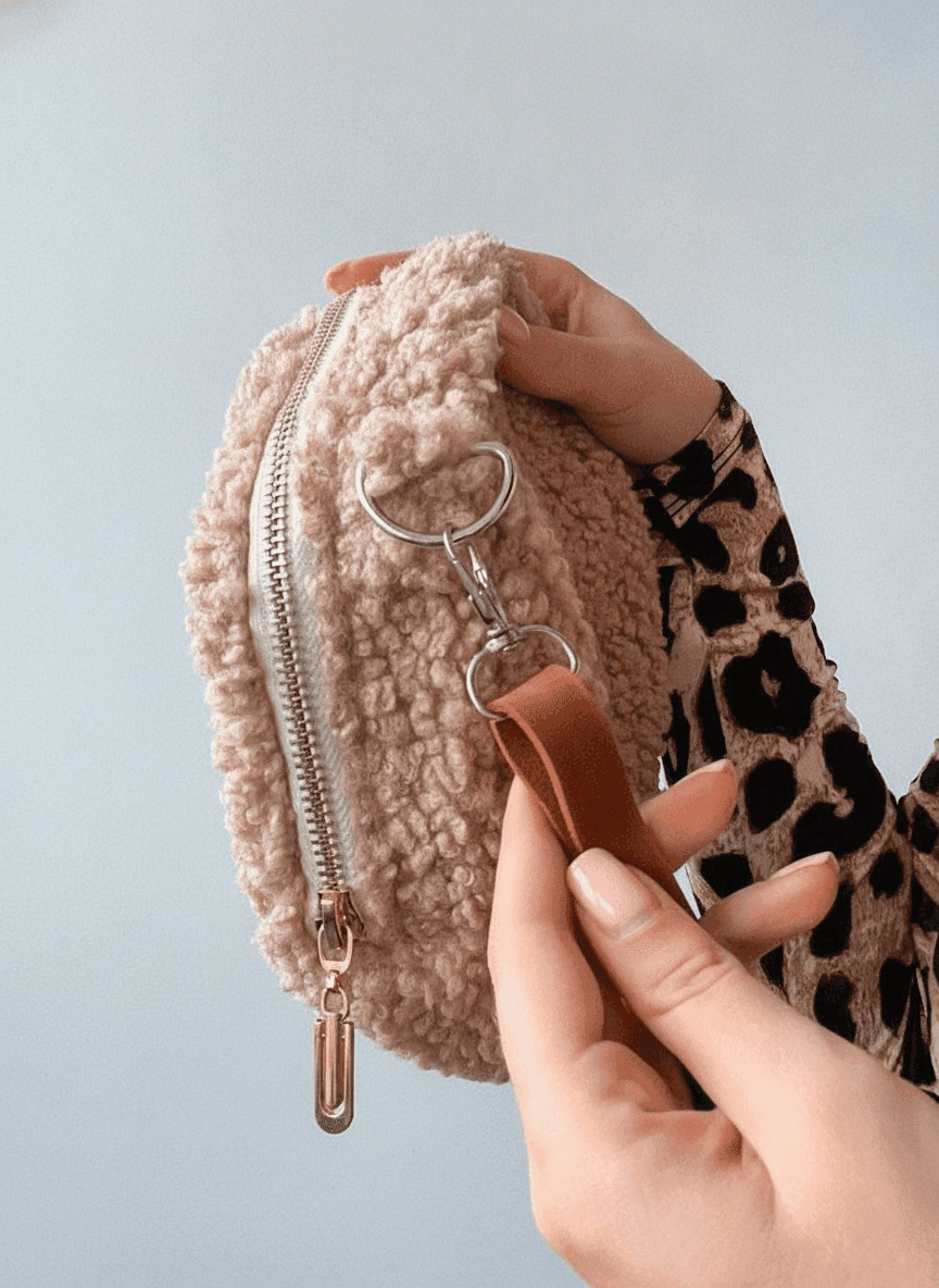 Shearling Clutch