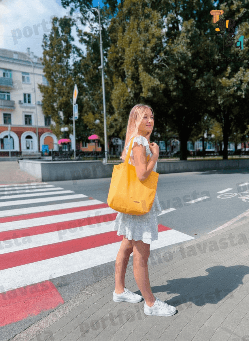 Yellow Nonwoven Tote Bag