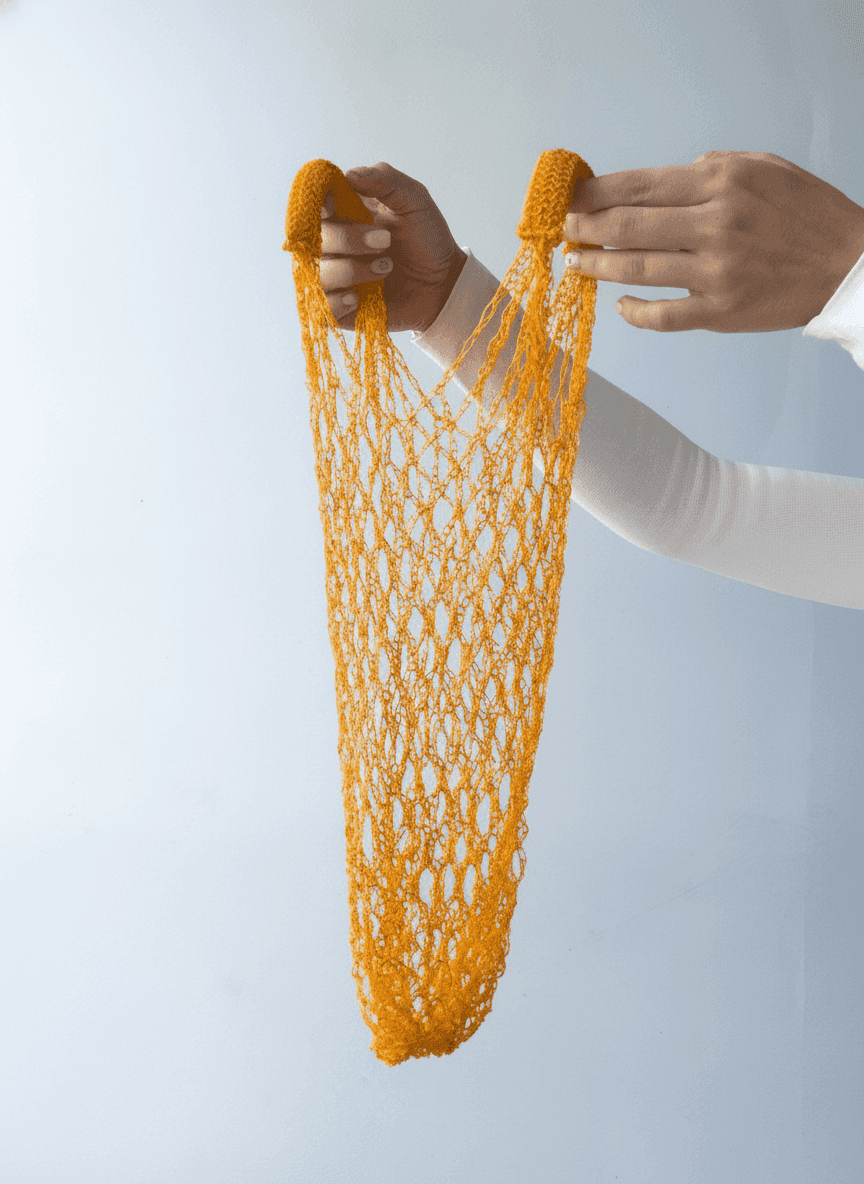 Synthetic Cord Mesh Shopping Bag