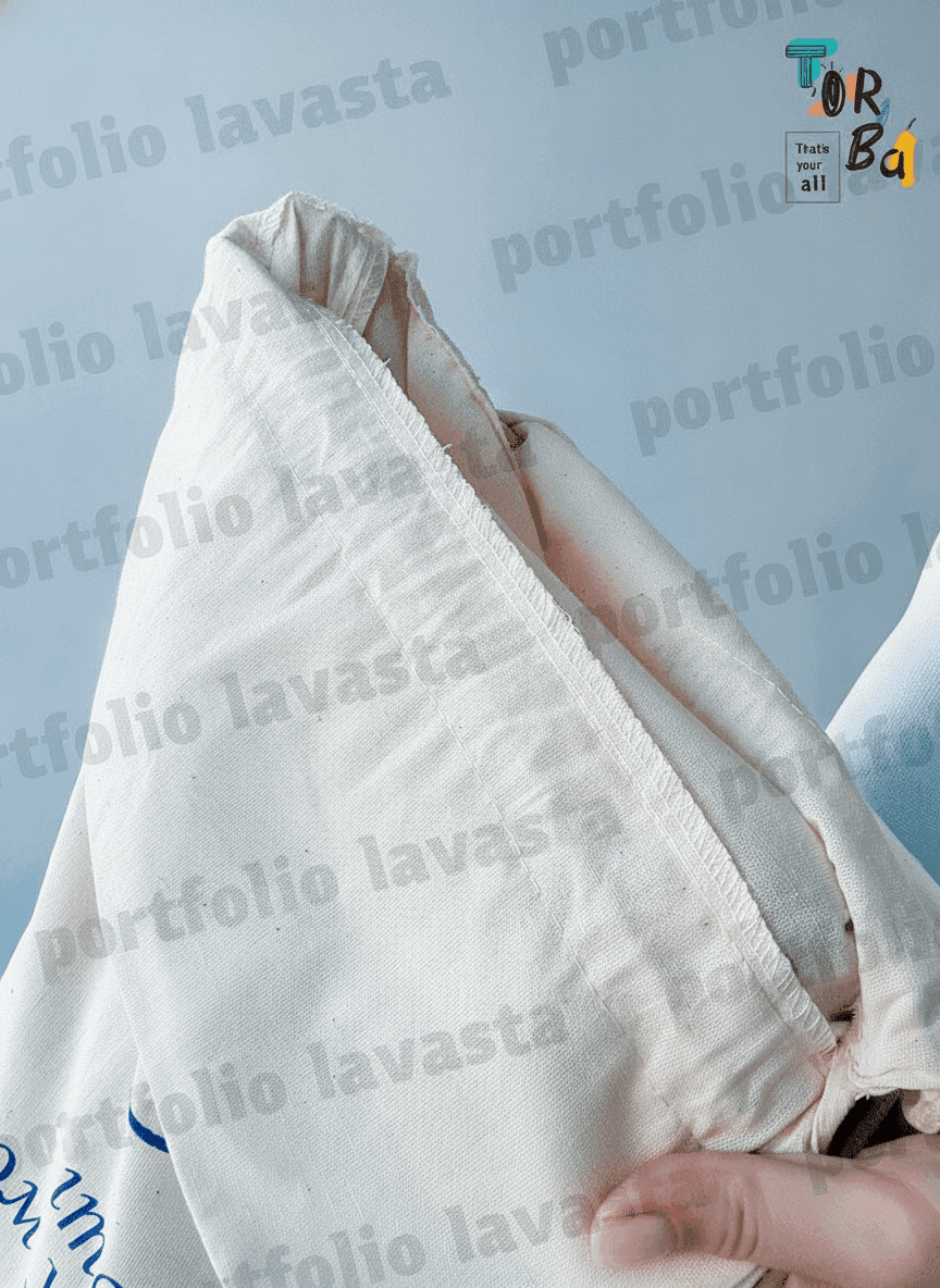 Light Beige Cotton Storage Pouch