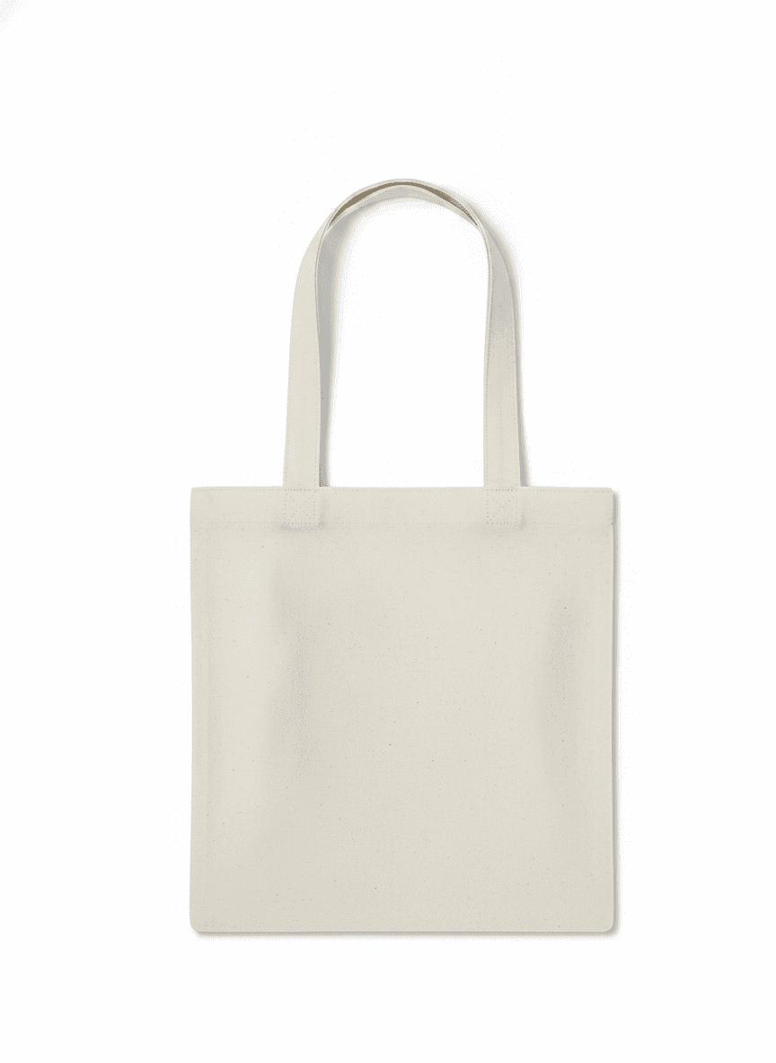 Midweight Cotton Tote Bag - Light Beige