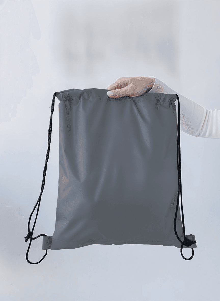Gray Shoe Backpack with Reflective Strip