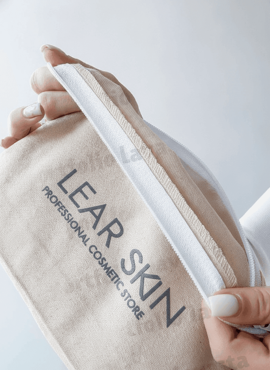 Eco Natural Fabric Zippered Cosmetic Bag