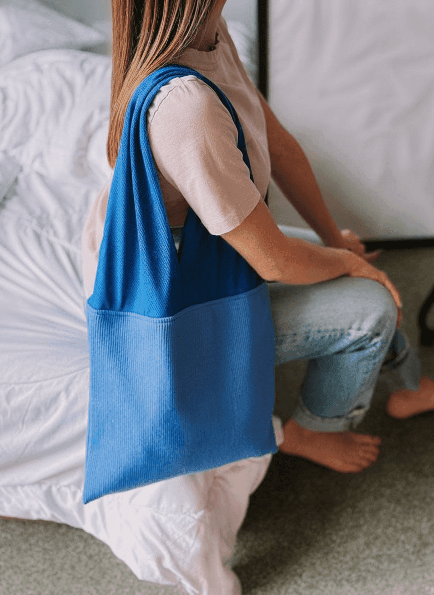 Knitted Eco Tote with Mesh Handles
