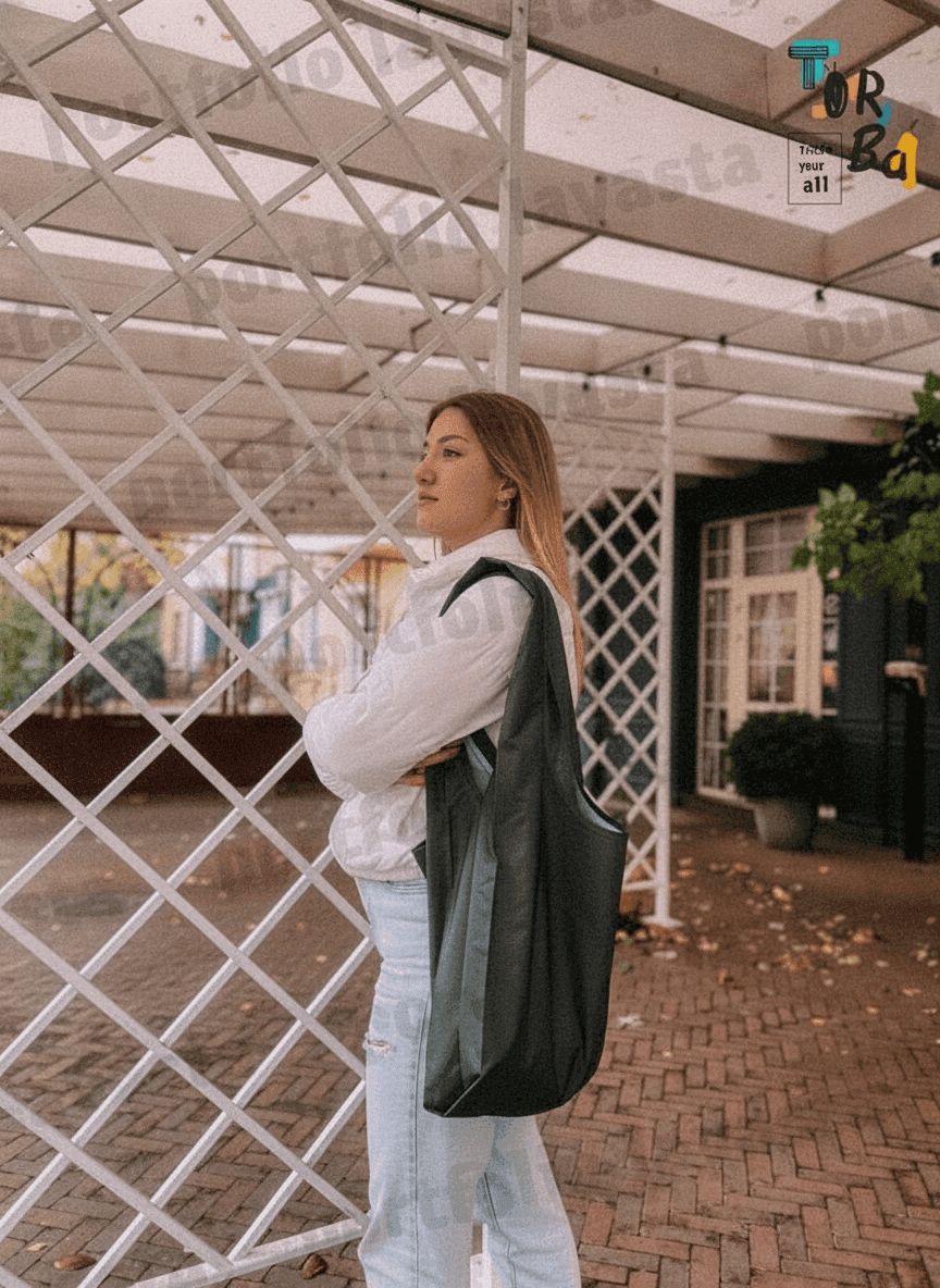 Dark Gray Tote Bag