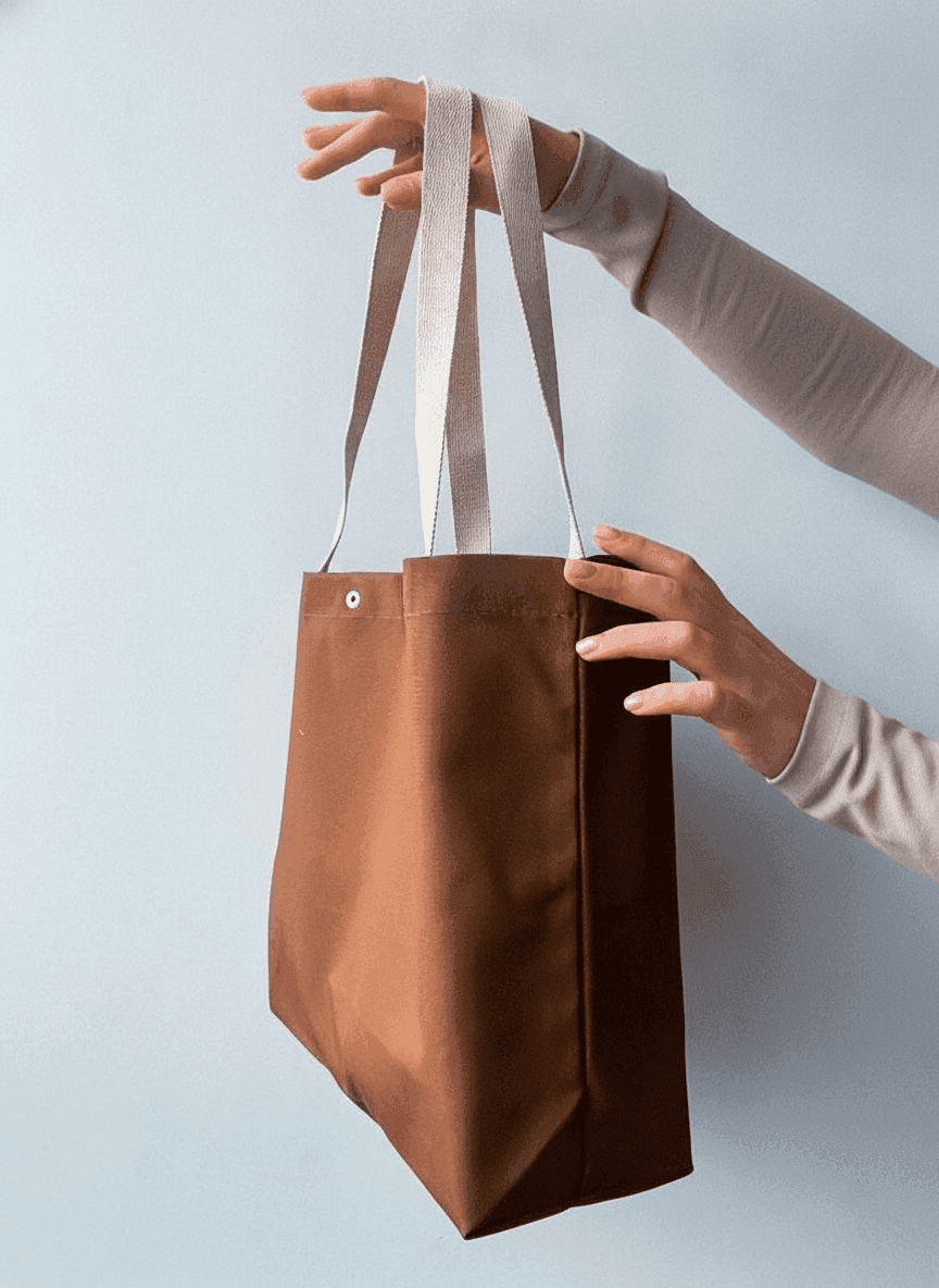 Eco-Friendly Tote Bag with Snap Closure