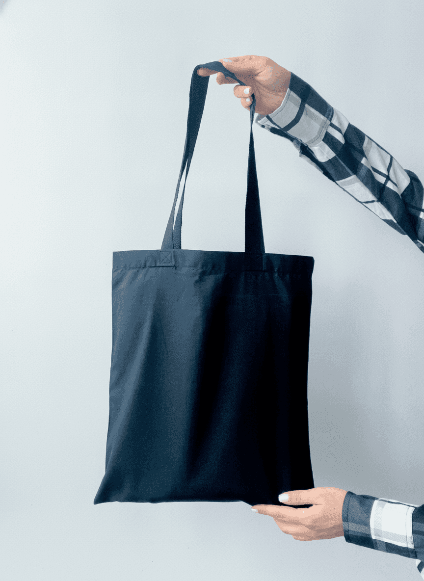 Black Calico Tote Bag Stand With Ukraine
