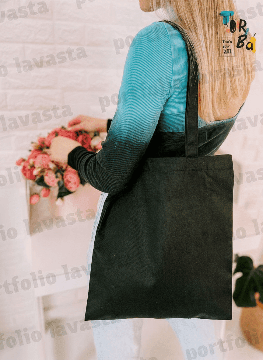 Black Eco Twill Tote Bag