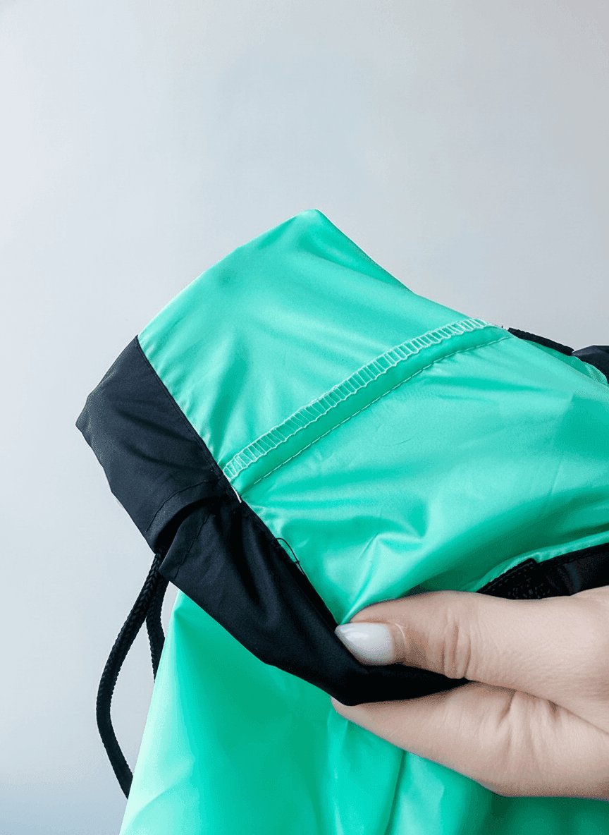Raincoat Fabric Drawstring Backpack