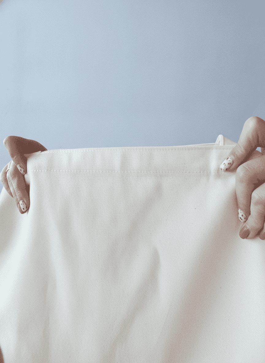 Cotton Twill Tote with Reinforced Bottom