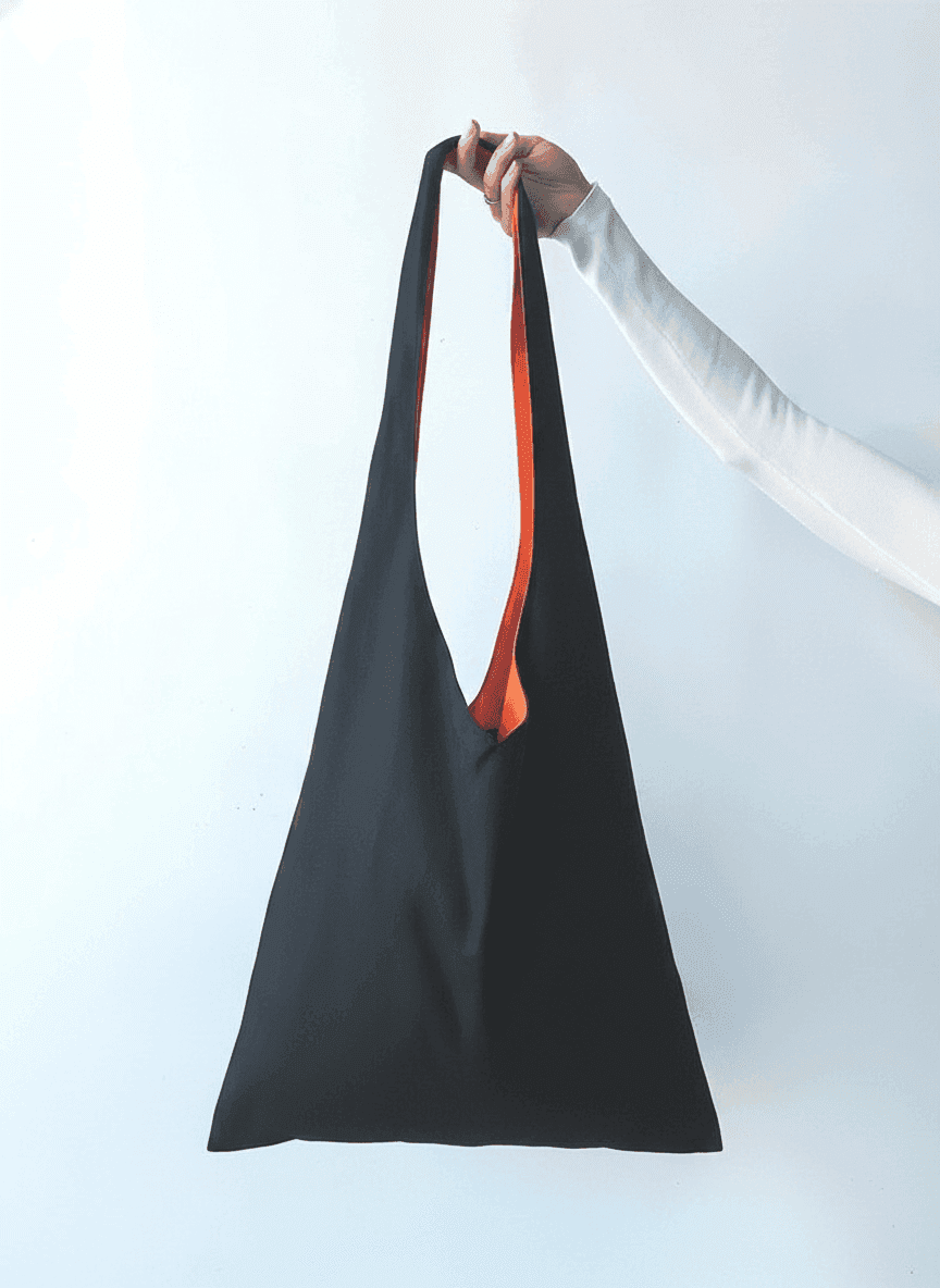 Hobo Bag with Contrast Lining
