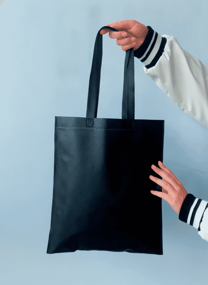 Black Spunbond Tote Bag