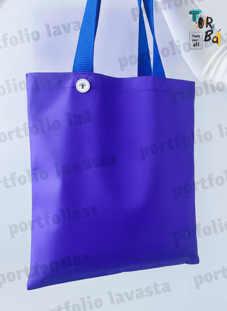 Purple Lavasta Tote Bag with Long Handles