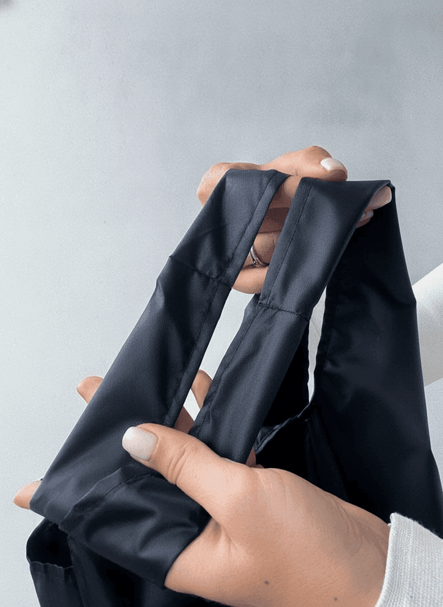 Black Lightweight Foldable Waterproof Eco Tote