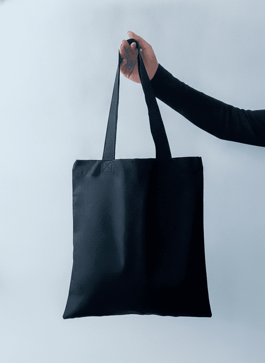 Heavy-Duty Black Tote Bag