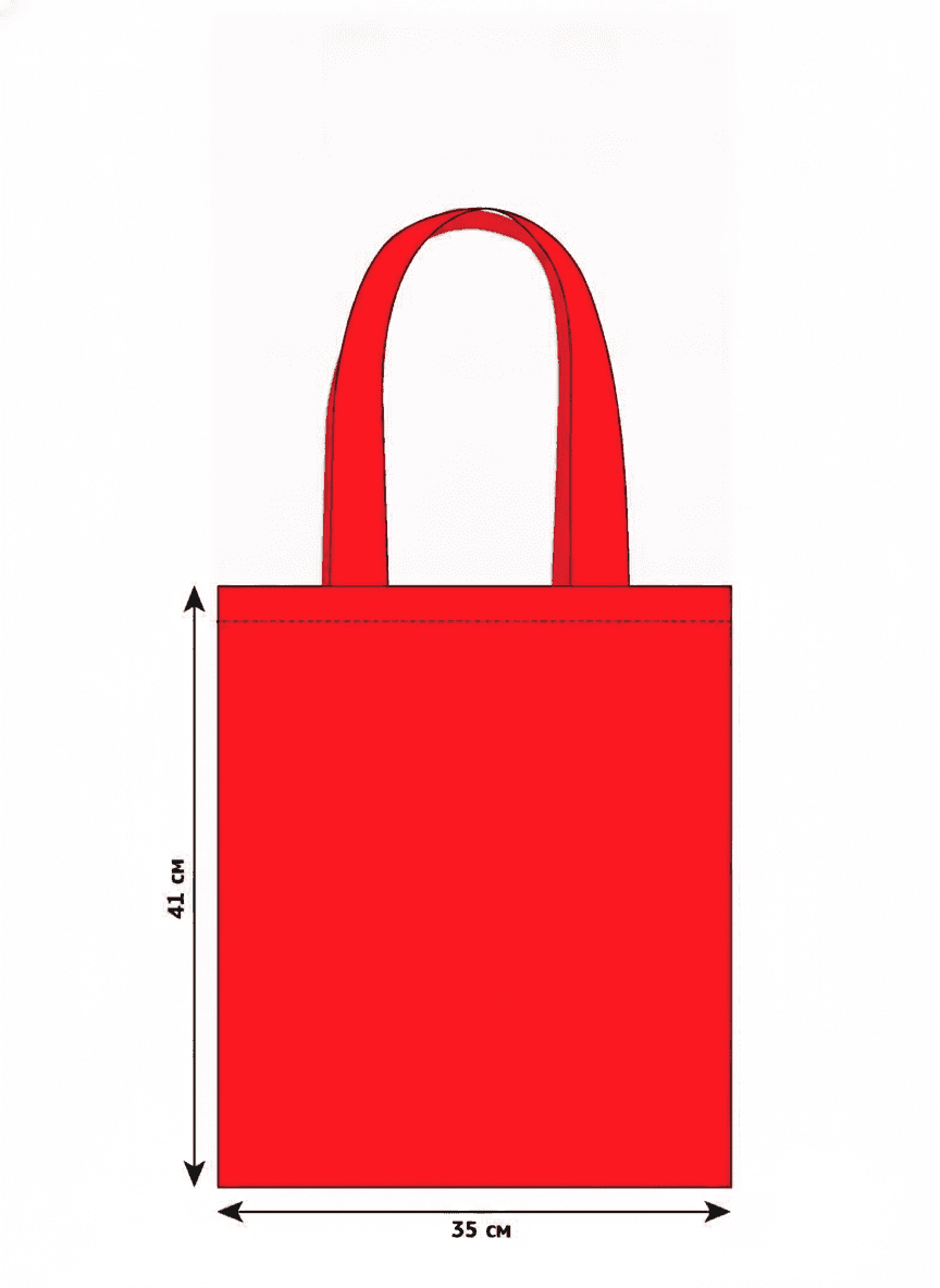Red Heavy Cotton Tote Bag
