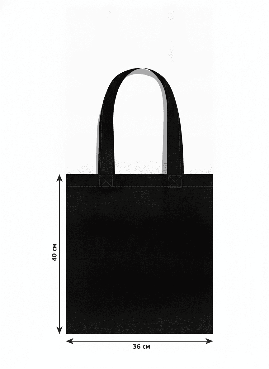 Black Lavasta Medium-Density Tote Bag