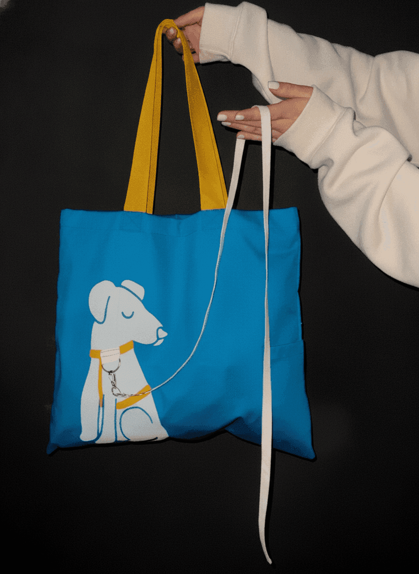 Dog Tote Bag with Leash