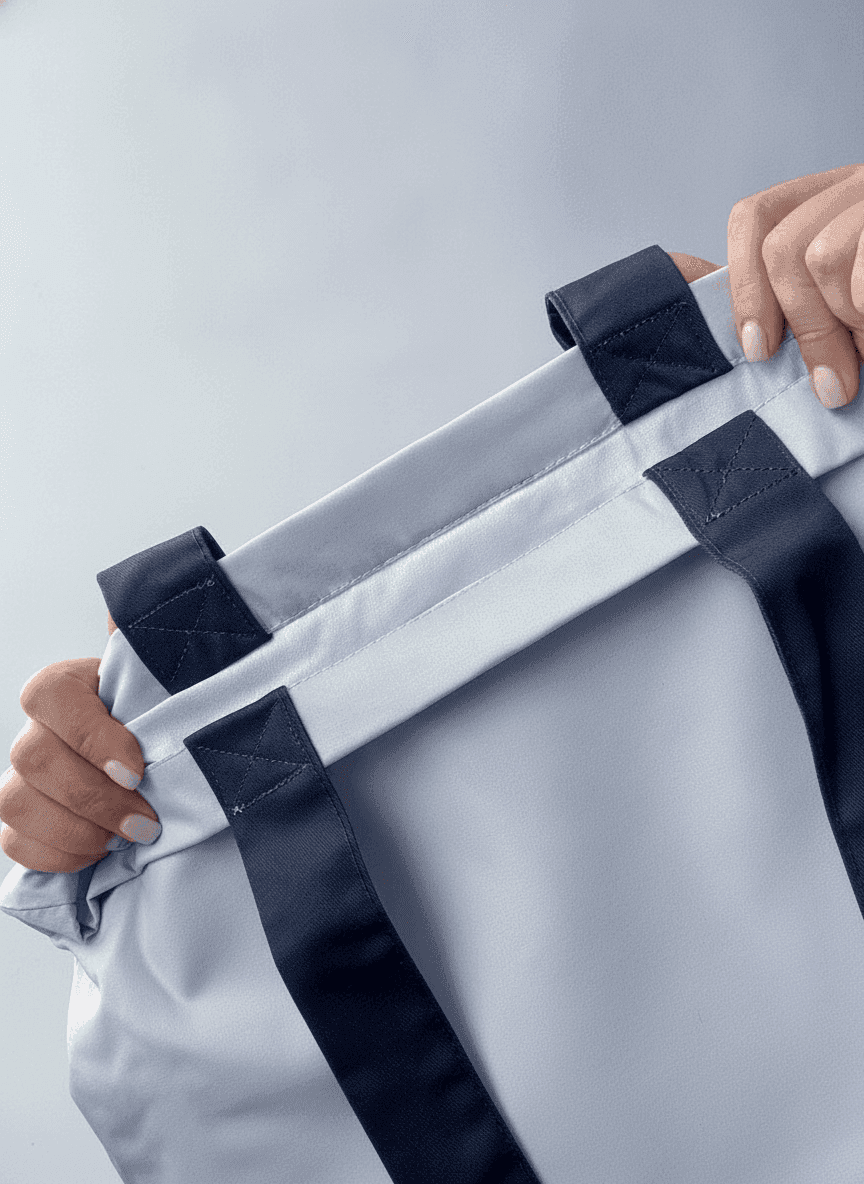 Eco Twill Tote Bag with Dog & Leash Illustration