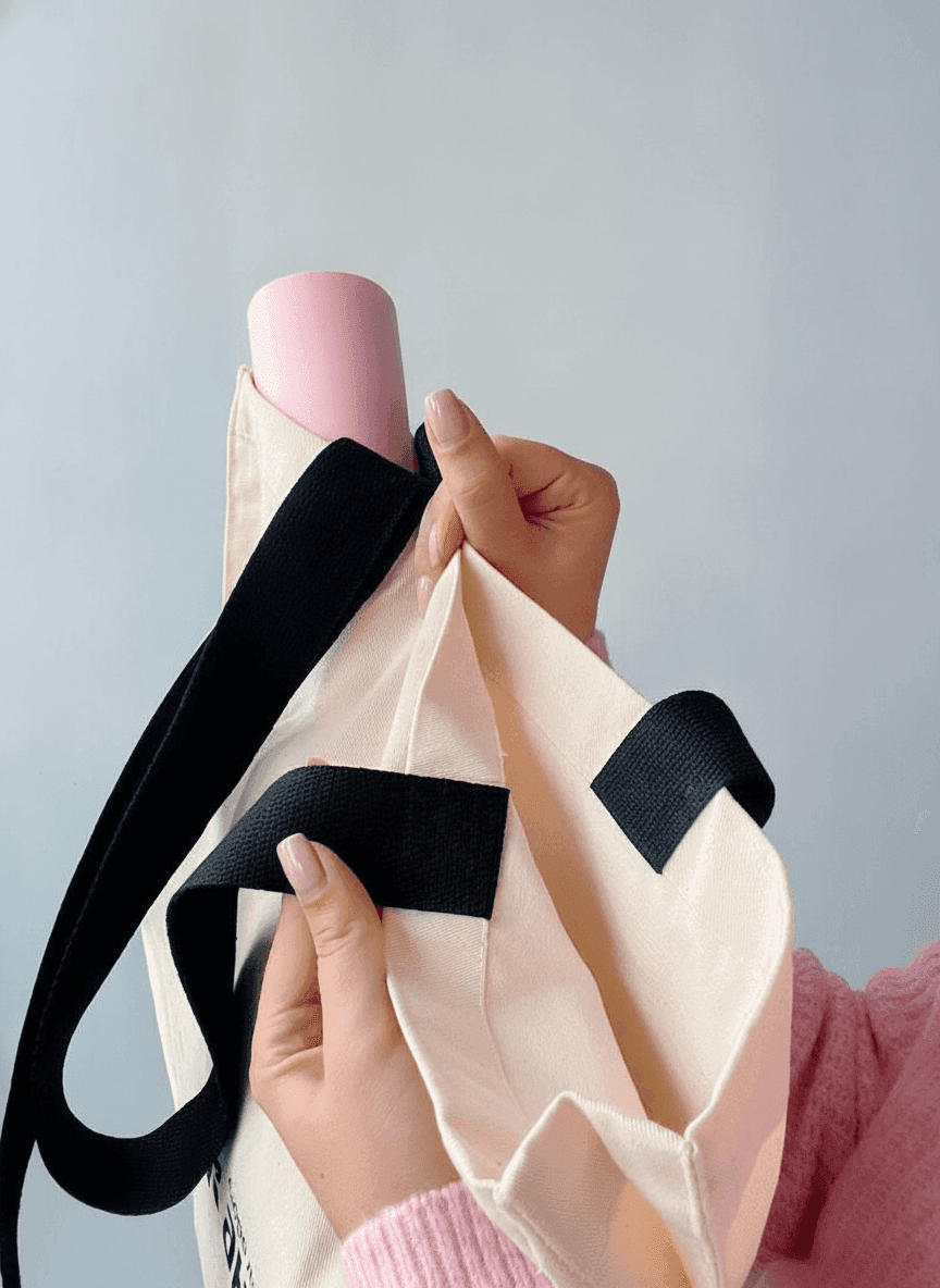Heavy Cotton Tote Bag with Long Handles