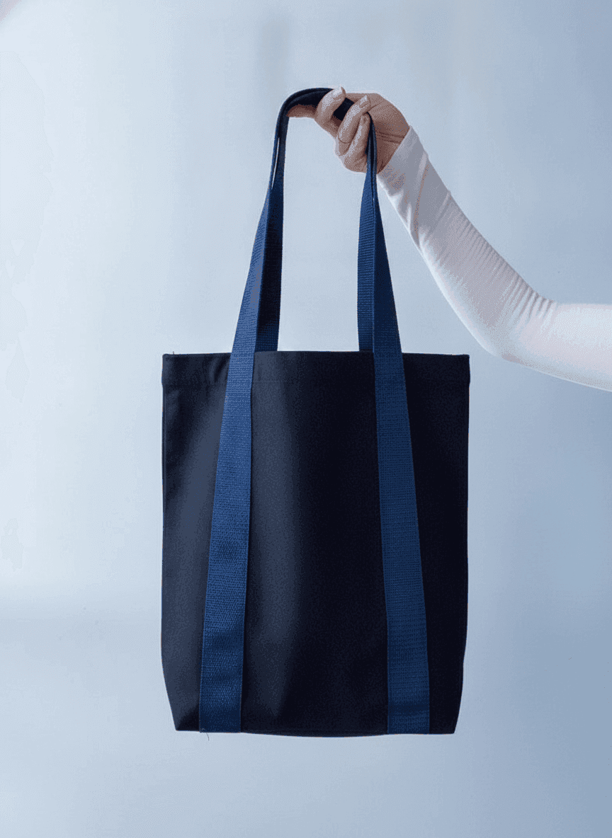 Heavy Cotton Twill Tote Bag, Double Bottom