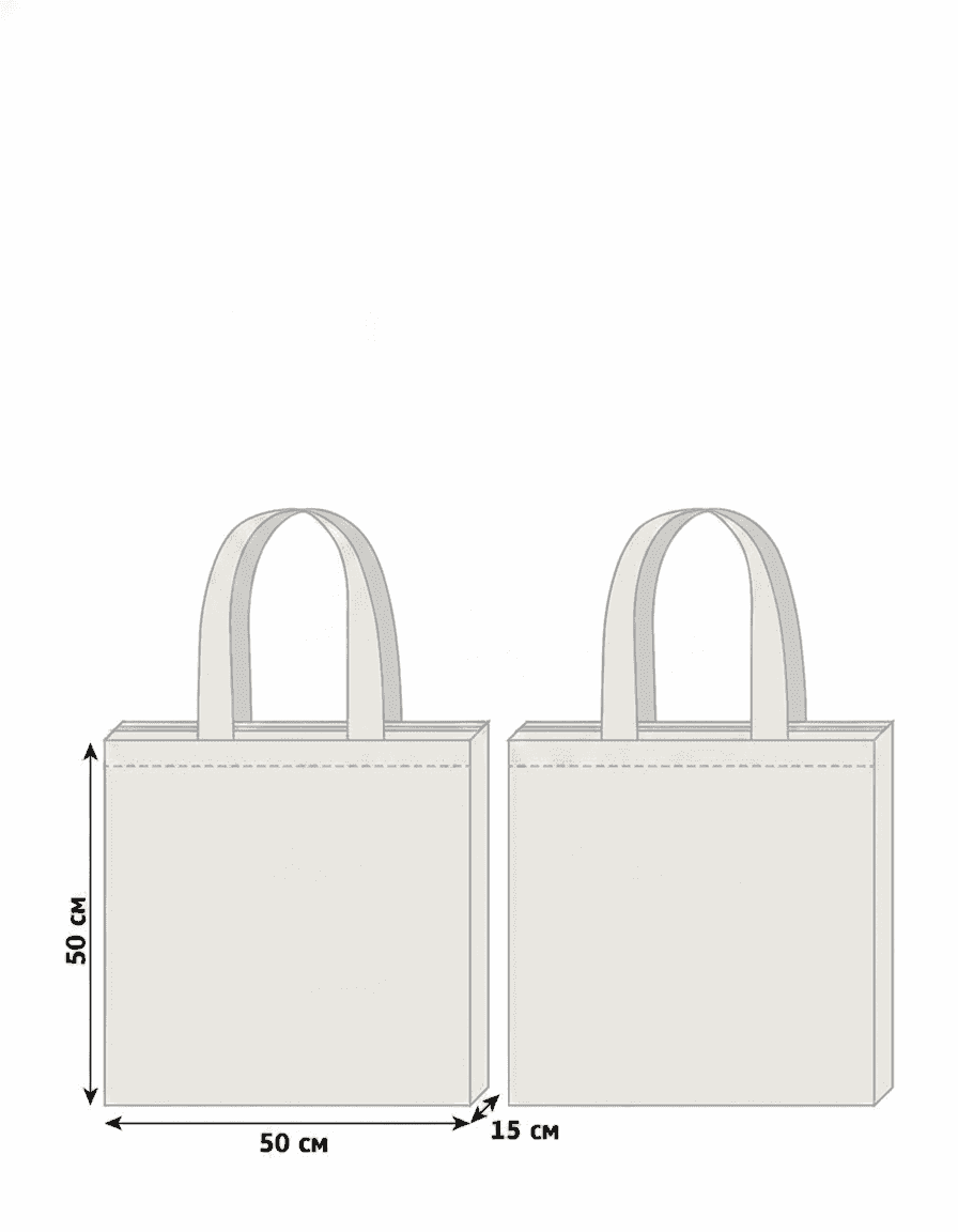 Beige Double-Ply Cotton Tote with Sturdy Handles