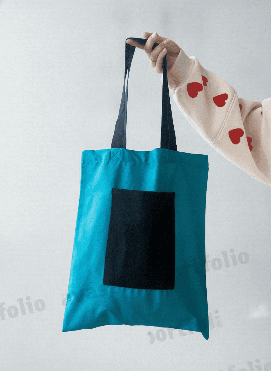 Colorful Eco Twill Tote with Velcro Pocket