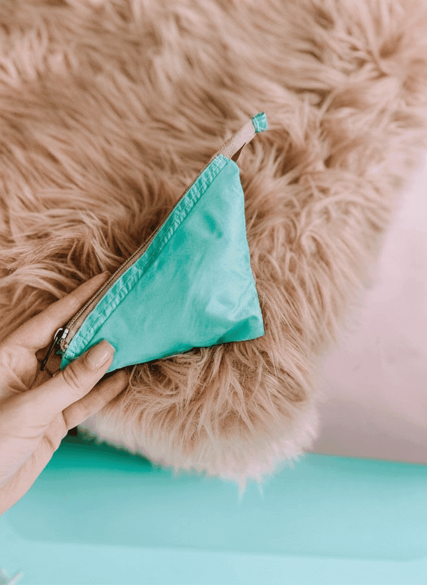Packable Water-Resistant Tote Bag Turquoise