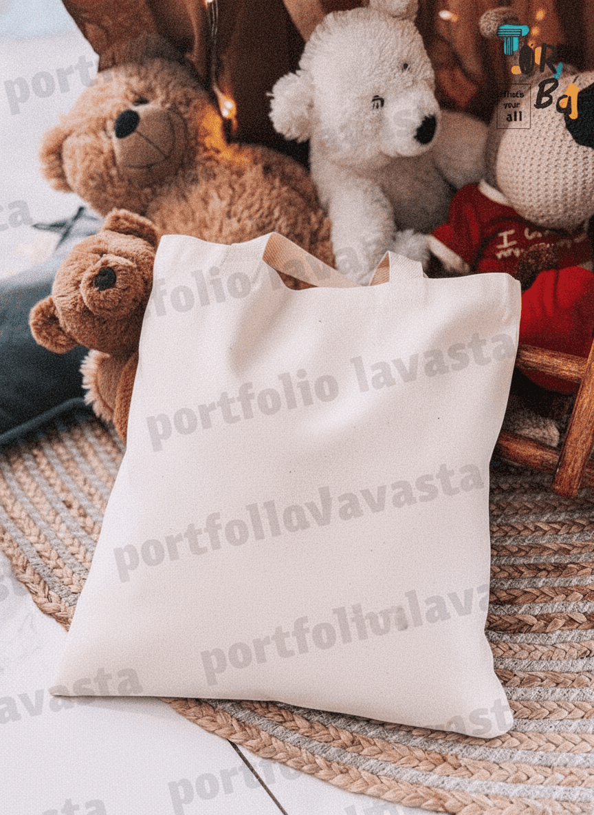 Light-Colored Medium-Weight Tote Bag