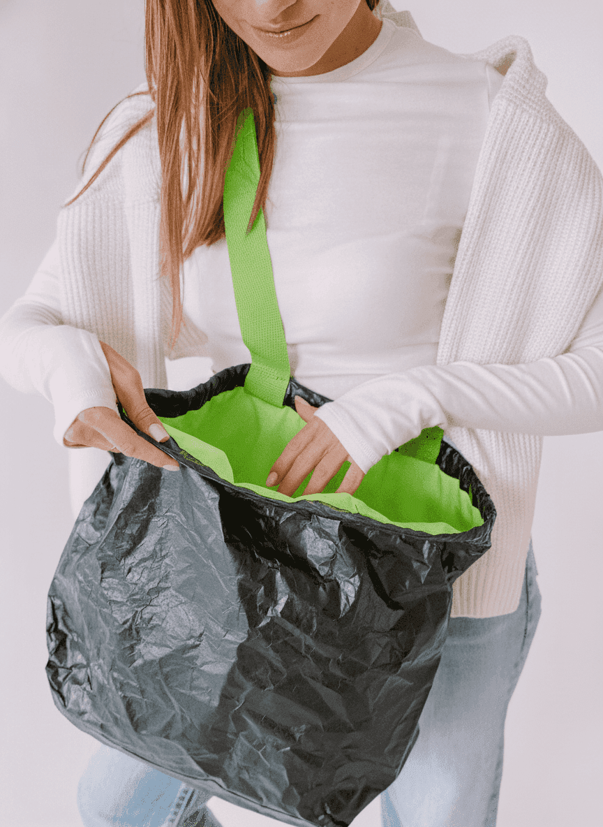Water-Repellent Tyvek Tote Bag with Sturdy Handles