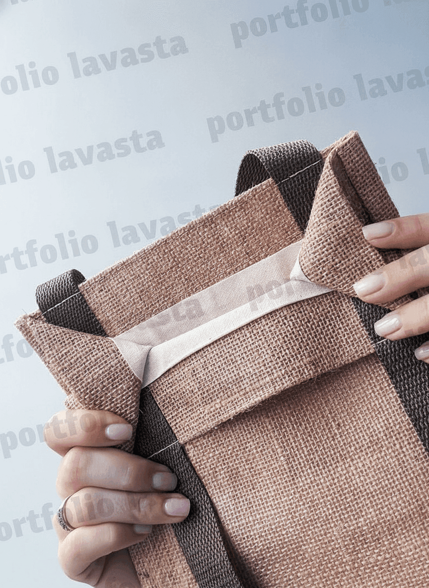 Jute Wine Bottle Tote