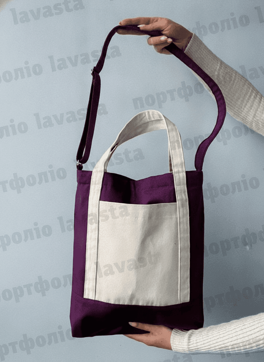 Tote Bag with Crossbody Strap and Pockets