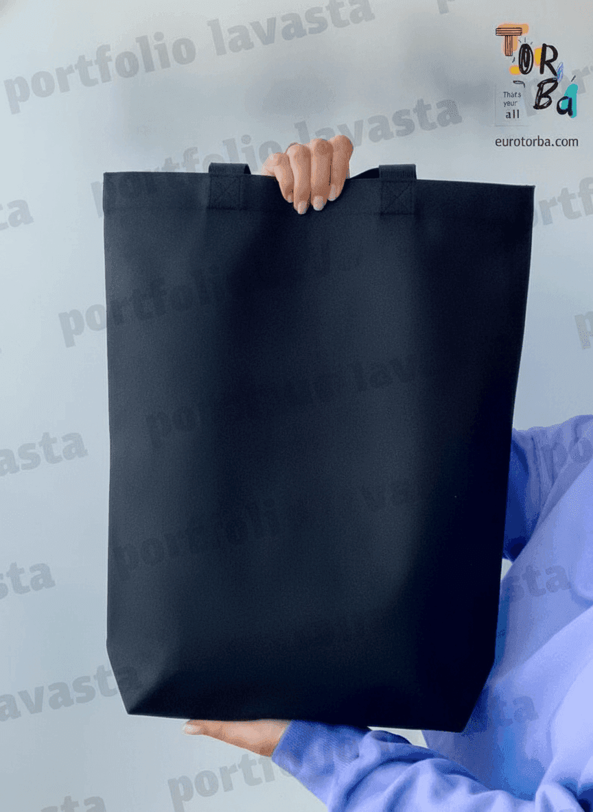 Heavy-Duty Cotton Tote Bag Black
