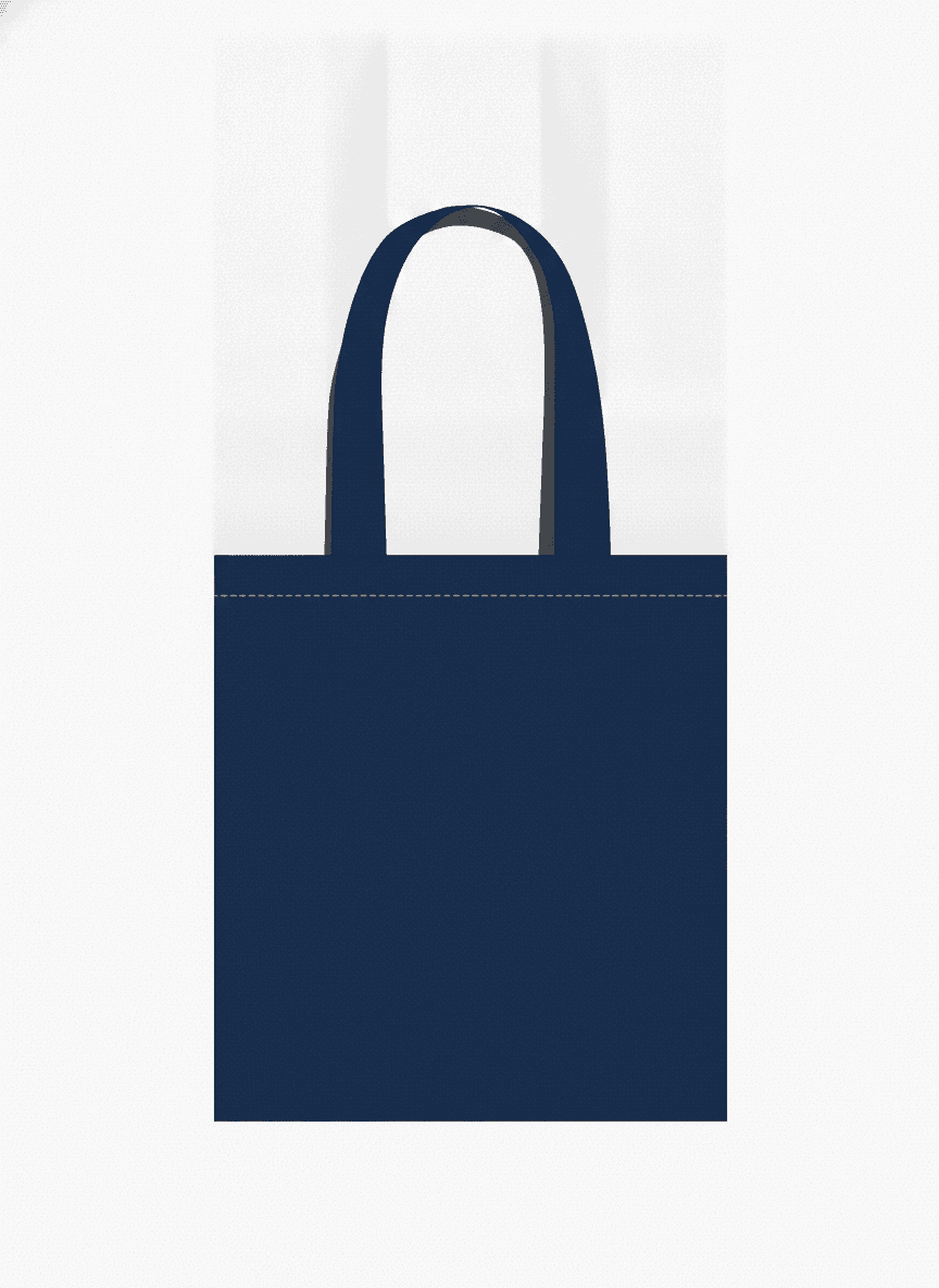 Heavyweight Navy Cotton Tote Bag