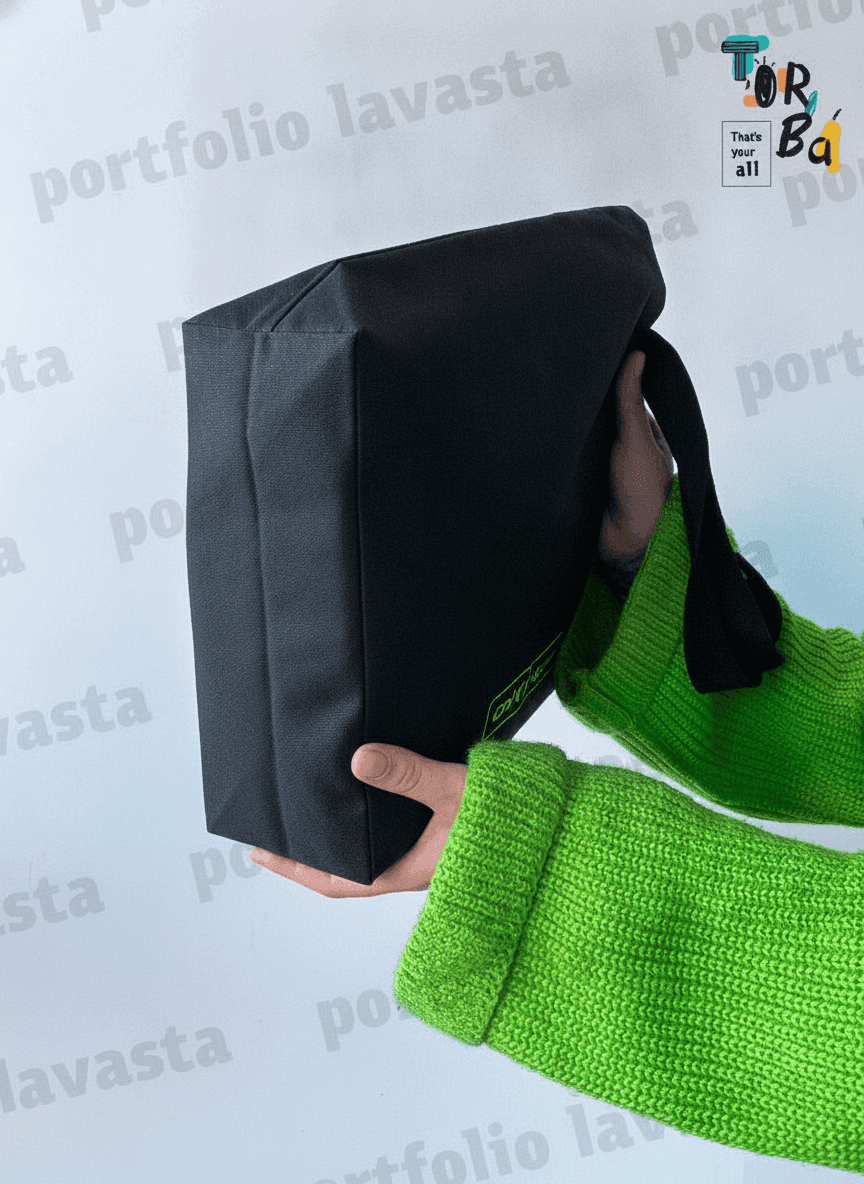 Black Heavyweight Cotton Tote Bag
