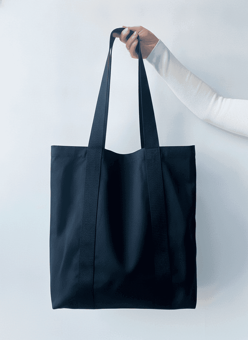 Lavasta Tote Bag with Panels & Sewn-On Handles
