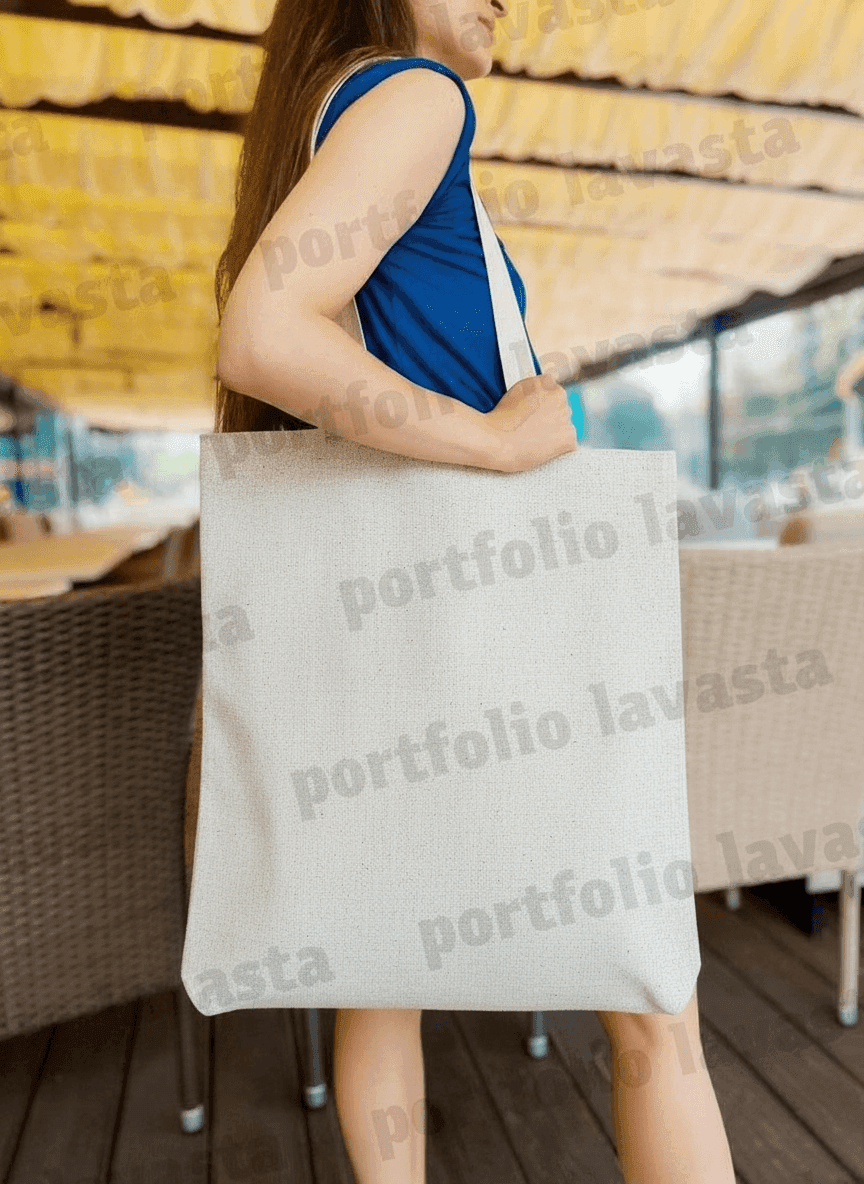 Canvas Tote Bag with Long Handles