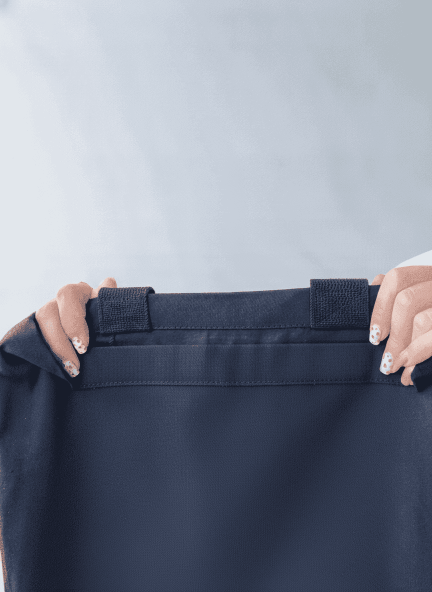 Flat Cotton Twill Tote with Black Handles