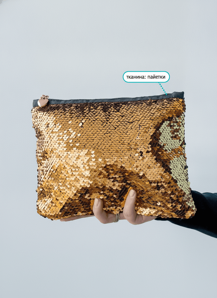 Sequin Makeup Bag