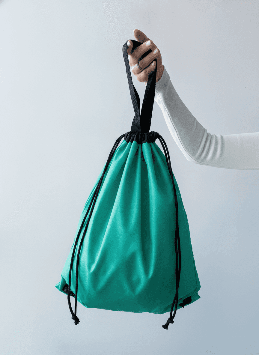 Raincoat Fabric Drawstring Backpack