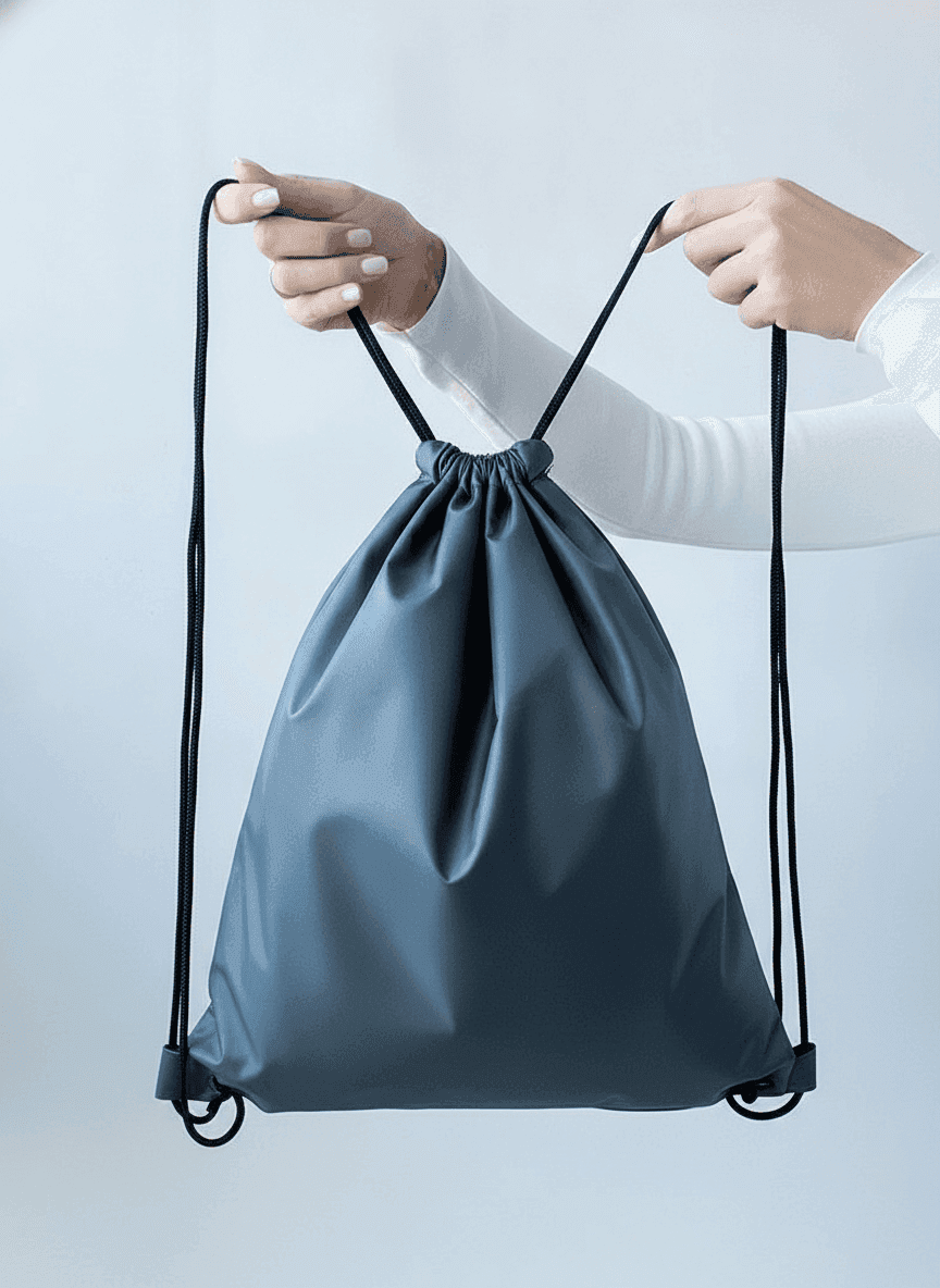 Gray Shoe Backpack with Reflective Strip