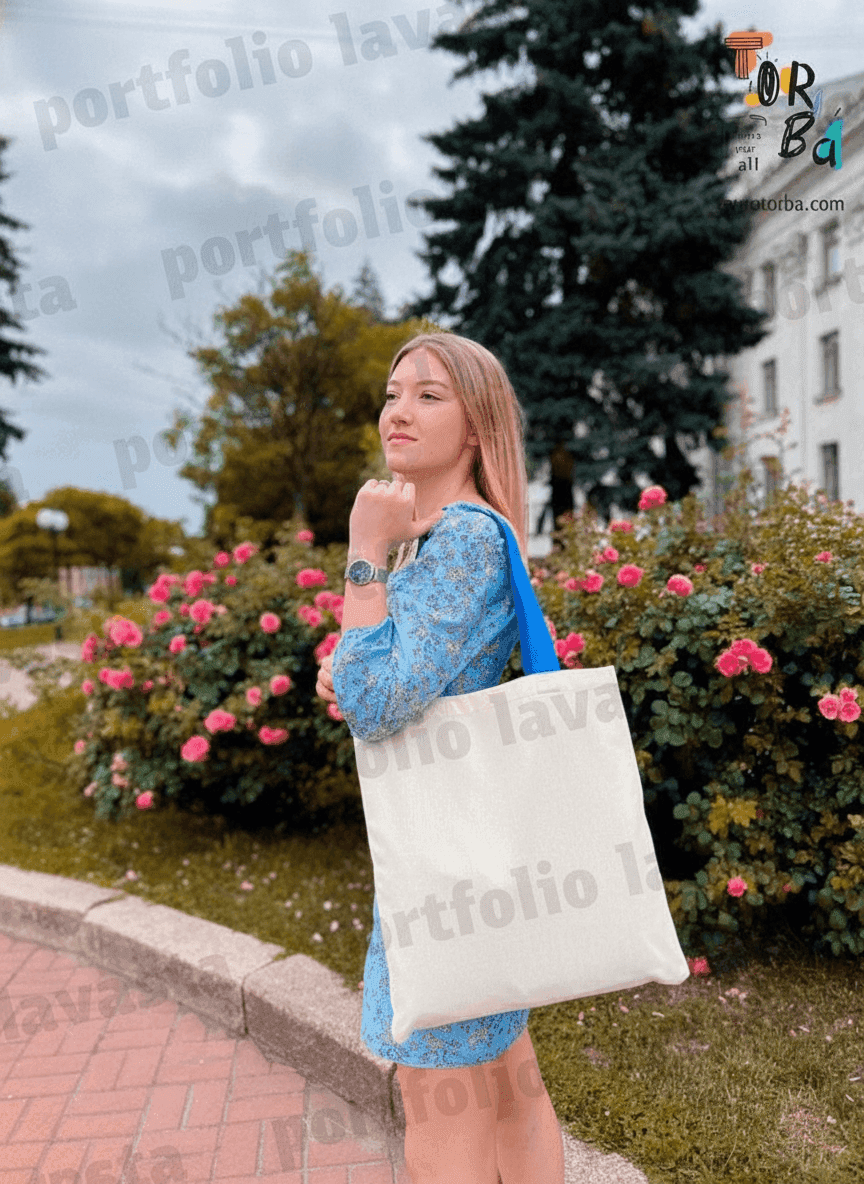 Rigid twill tote with metal frame