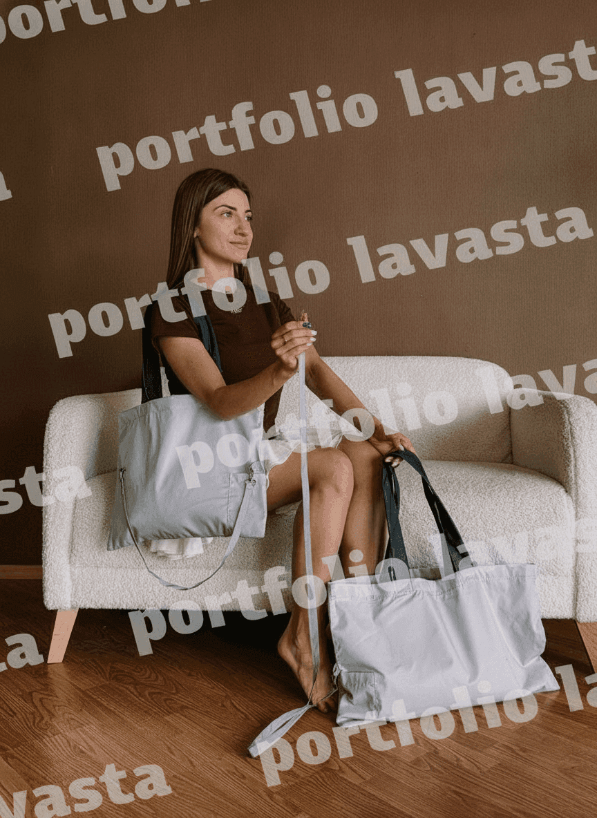 Eco Twill Tote Bag with Dog & Leash Illustration