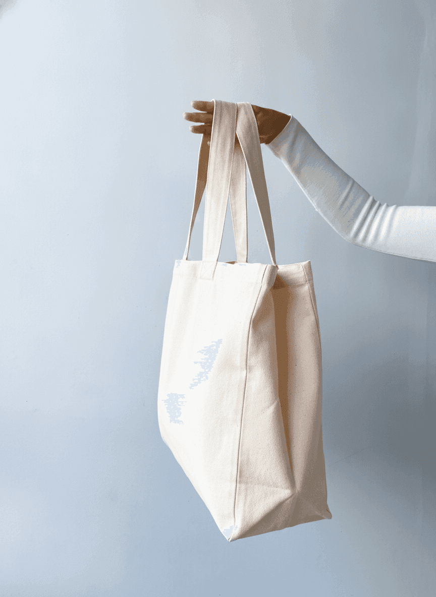 Two-Ply Cotton Eco Tote Bag with Reinforced Bottom
