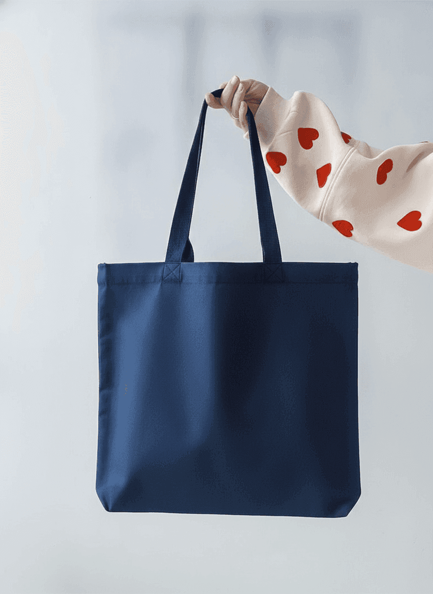 Versatile Dark Blue Twill Bag