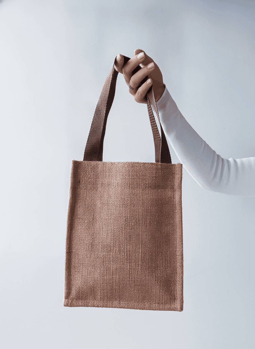 Jute Wine Bottle Tote