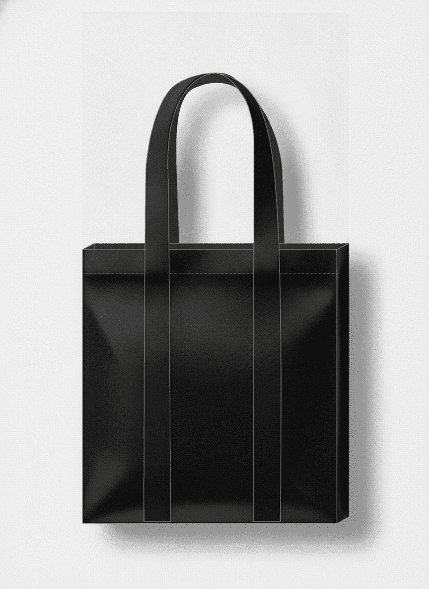 Lined Heavy Cotton Tote with Stitched Handles